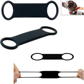 4 حزمة الكلب علامة Rubber شريط استبدال السيليكون مرنة الحامل للشرائح على علامات الكلب اسم مخصصة المعرف الصامت مرفق QR Cod
