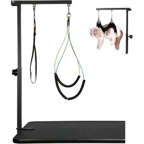 Dog Grooming Arm with Hammock,2 No Sit Haunch Holder&Loop Noose,Adjustable Height,Foldable Dog Grooming Table Arm for Small Dogs&Puppies, Pet Cat Grooming Kit in Kuwait