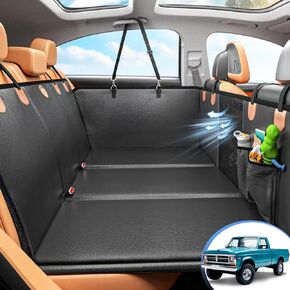 Back Seat Extender for Dogs, Waterproof Dog Car Seat Cover for Back Seat with Hard Bottom, 2025 Upgraded Material, Anti Scratch, Safer, Easy to Use and Clean, Holds 400lbs