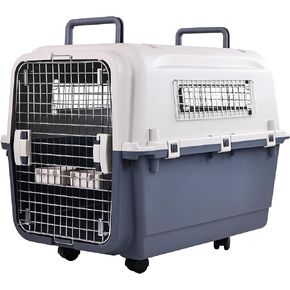 Plastic Kennels, Plastic Dog Crate, Airline Approved Pet Carrier for Dogs and Cats Longer Traveling, Multiple Sizes