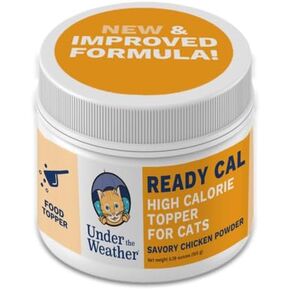 Under the Weather Ready Cal Powder for Cats | High-Calorie Weight Gainer & Appetite Stimulant | Cat Energy Booster Veterinarian-Approved Pet Supplement with Vitamins & Minerals | Chicken Flavor