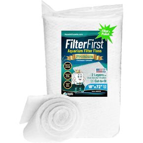 Aquatic Experts Aquarium Filter Floss for Fish Tank Filters - FilterFirst Aquarium Filter Pad - Media Roll for Crystal Clear Water, 3/4" - 1" Thick (12 Inch Wide, 72 Inch Long)