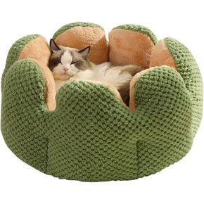 Cute Cat Beds for Indoor Cats, Soft Small Dog Beds, Washable Pet Beds for Puppy and Kitty, Funny Cactus Cat Beds, 20 inch