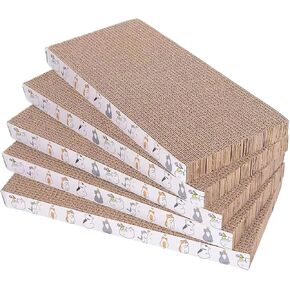 5 Packs cat Scratcher Toys Reversible Scratching Post Board for Indoor Cats Cardboard pad Sleep Play and Grind Claws