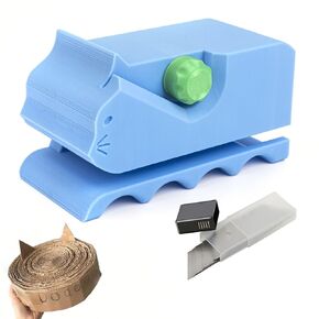 Cardboard Cutter for Cat Scratchers with 10pcs Blade,3D Printed Card Board Cutter Kids DIY Cat Scratchers Cardboard Strip Tool Machine for Cat Lovers