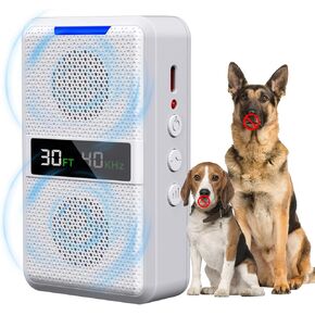 Anti Barking Device for Dogs, Ultrasonic Dog Bark Deterrent Devices, Adjustable Frequency & Range, Type-C Rechargeable, Suitable for All Kinds of Dogs, for Indoor & Outdoor Use