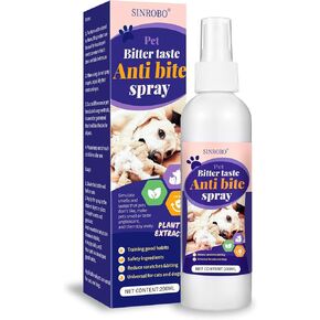 No Chew Spray for Dogs, Bitter Apple Spray for Dogs to Stop Chewing, Indoor/Outdoor Deterrent Training Corrector for Furniture Protection, Anti Marking, Anti-Scratch