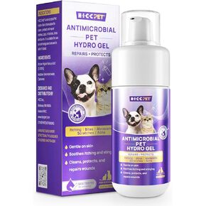 HICC PET Dog Wound Care Hydro Gel, Heals Wounds, Soothes Inflammation, Prevents Infection, Treats Bites, Scratches & Skin Ulcers, Cat Wound Care Solution, Safe for All Animals, 3.4 Ounces