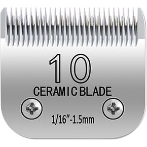 10# PET Grooming Clipper Resemble Rades ، Flade القابلة للفصل متوافقة مع Clippers Clippers ANDIS/WAHL/OSTER ، 10 شفرة 1/16 بوصة ، مصنوعة من شفرة من الفولاذ المقاوم للصدأ والسيراميك