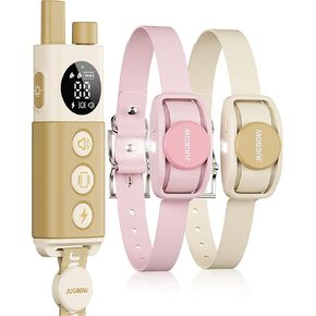 Jugbow Dog Training Collar - 4200FT Remote Dog Collar with 3 Training Modes, Electric Collar with LED Light & IPX8-Waterproof, Rechargeable E-Collar for Small Medium Large Dogs (Beige)