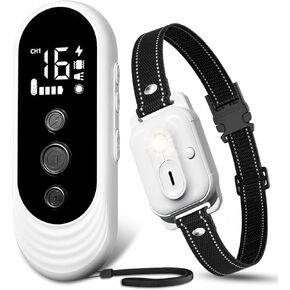 Dog Shock Collar, 3300ft Dog Training Collar with Remote, IPX7 Waterproof Rechargeable Sleek Modern Shock Collar for Small, Medium, Large Dogs with Beep, Vibration, Safety Shock, Light Mode, 8-120 lbs