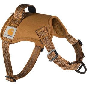 Carhartt Nylon Duck No Pull Dog Harness, Fully Adjustable Dog Harness with Quick Control Handle and Reflective Accents, Deep Wine, Large