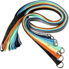 8-Pack Slip-on Style Dog Leash in Rainbow Colors 7 ft. for All Pet Breeds, Rainbow Pinks, One Size