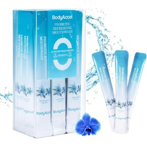 Mouthwash Travel Size, Portable Fresh Breath Mouthwash, Alcohol-Free, Free Fresh Breath Mint Mouth Wash for Adults 7.4f1.0z (11ml*20)