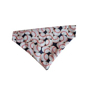 Baseballs Over the Collar Dog Bandana That Slips onto Their Existing Collar Size (Small)