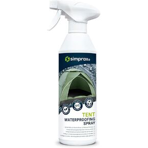 simprax® Tent Waterproofing Spray - Certified Eco-Friendly, UV-Stable & Biodegradable Waterproof Spray | Made in Germany | Waterproofing Spray Enhances Water-Repellency for Tent & Technical Textiles