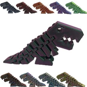 6 "Flexi rexi t rex - 20+ لون - مصنوع في الولايات المتحدة الأمريكية (أخضر)