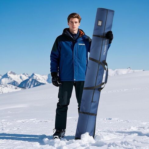 حقيبة تزلج TurnWay | تخزين ونقل الزلاجات حتى 215 سم والأعمدة والإضافات | مقاوم للماء - للرجال والنساء والشباب in Kuwait