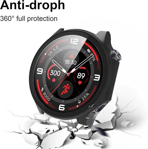 for Huawei Watch GT 5 pro 46mm screen protector case, Rigid PC shell membrane in one piece, scratch-proof and shock-proof,Ultra-thin-clear and black in Saudi Arabia