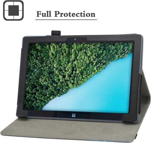 MAMA MOUTH for Fusion5 FWIN232 PRO N5 Case,PU Leather Folio 2-Folding Stand Cover for Fusion5 FWIN232 PRO N5 10.1" Tablet,Black in Saudi Arabia