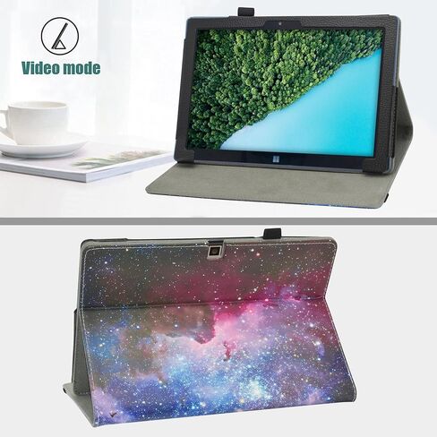 MAMA MOUTH for Fusion5 FWIN232 PRO N5 Case,PU Leather Folio 2-Folding Stand Cover for Fusion5 FWIN232 PRO N5 10.1" Tablet,Black in Saudi Arabia