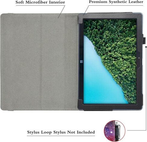 MAMA MOUTH for Fusion5 FWIN232 PRO N5 Case,PU Leather Folio 2-Folding Stand Cover for Fusion5 FWIN232 PRO N5 10.1" Tablet,Black in Saudi Arabia