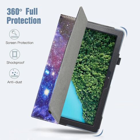 MAMA MOUTH for Fusion5 FWIN232 PRO N5 Case,PU Leather Folio 2-Folding Stand Cover for Fusion5 FWIN232 PRO N5 10.1" Tablet,Black in Saudi Arabia
