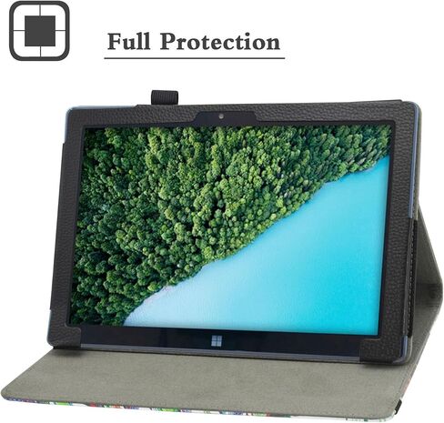 MAMA MOUTH for Fusion5 FWIN232 PRO N5 Case,PU Leather Folio 2-Folding Stand Cover for Fusion5 FWIN232 PRO N5 10.1" Tablet,Black in Saudi Arabia