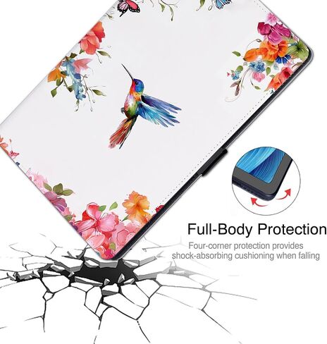 Case for Samsung Galaxy Tab a7 Lite 8.7 Inch, Premium PU and Soft TPU, Multi-Angle Viewing Cover with Magnetic Clasp for Galaxy Tablet a7 Lite 8.7" 2021 (SM-T220/T225/T227), Blue Butterfly in Saudi Arabia