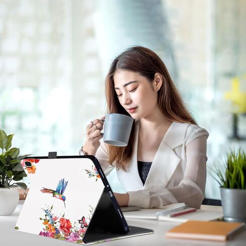Case for Samsung Galaxy Tab a7 Lite 8.7 Inch, Premium PU and Soft TPU, Multi-Angle Viewing Cover with Magnetic Clasp for Galaxy Tablet a7 Lite 8.7" 2021 (SM-T220/T225/T227), Blue Butterfly in Saudi Arabia