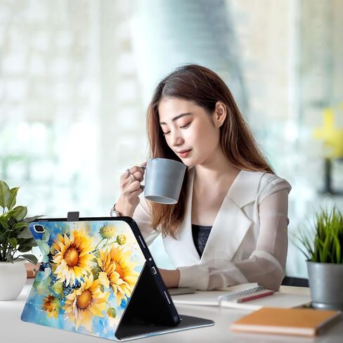 علبة لـ Samsung Galaxy Tab A7 Lite 8.7 بوصة ، PU متميزة و TPU الناعمة ، غطاء عرض متعدد الزوايا مع قفل مغناطيسي لجهاز Galaxy Tablet A7 Lite 8.7 "2021 (SM-T220/T225/T227) ، Blue Butterfly in Kuwait