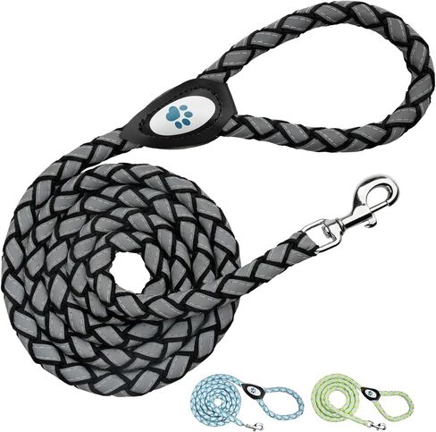 Reflective Dog Leash. Heavy Duty and Durable for Large and Medium Breeds. 6 Ft Long Rope, Tangle Free Braided Leash with Comfortable Handle in Saudi Arabia