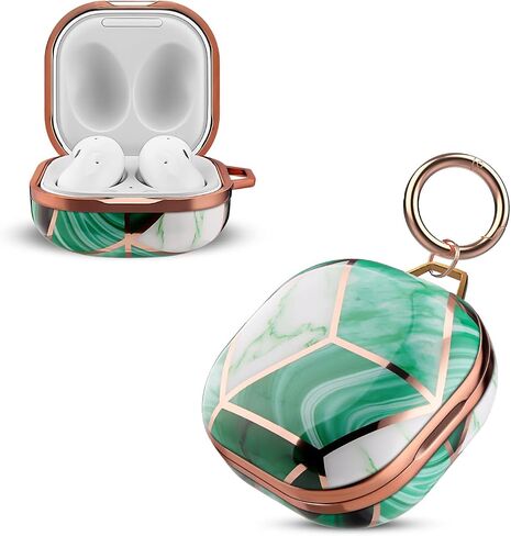Ljflyxri for Galaxy Buds 2 Pro Clear Hard PC Case ، حالة حماية TPU للنساء الفتيات اللواتي يعانين من تغطية وقائية من سلسلة المفاتيح لـ Samsung Galaxy Buds 2/Pro/2 Pro/Live Carging Box (Purple) in Saudi Arabia