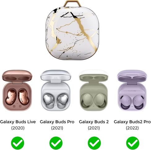 Ljflyxri for Galaxy Buds 2 Pro Clear Hard PC Case ، حالة حماية TPU للنساء الفتيات اللواتي يعانين من تغطية وقائية من سلسلة المفاتيح لـ Samsung Galaxy Buds 2/Pro/2 Pro/Live Carging Box (Purple) in Saudi Arabia