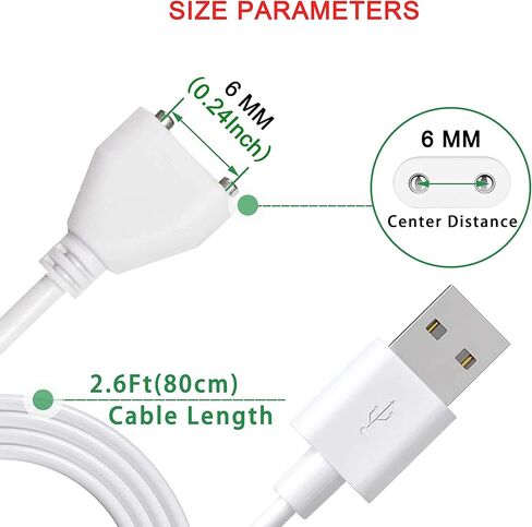 Bicmice Magnetic USB DC Charger Cable Replacement Charging Cord 2Pack-(10MM/0.39Inch) in Kuwait