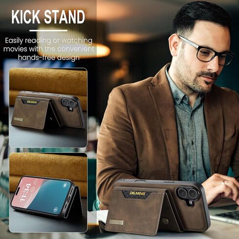 SZHAIYU 2 in 1 Detachable Wallet Phone Cases Compatible with iPhone 16 Pro Max Case with Card Holder Men 6.9'' Magnetic Leather Cover (Coffee,iPhone 16 Pro Max) in Saudi Arabia