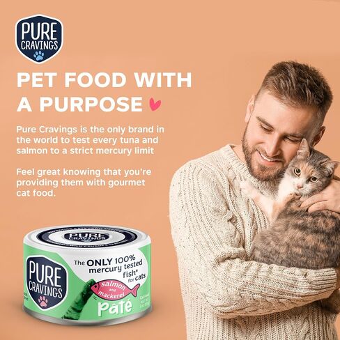 Pate, Canned Wet Cat Food, 100% Mercury-Tested, Moist Can Fish, Grain-Free Protein, Non-GMO, Variety Pack of 12-3X Tuna/Salmon, 3X Tuna/Pumpkin, 3X Tuna/Sardine, 3X Salmon/Sardine in Saudi Arabia