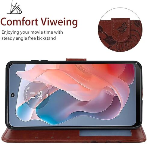 حالة من أجل Moto G Play 2024 4G/Moto G Play Gen 3 Wallet Case مع واقي شاشة زجاجي مقسّر ، حامل بطاقة الائتمان الجلدية ، غطاء الهاتف لـ Motorola Moto G Play 2024 4G Rose Gold in Kuwait