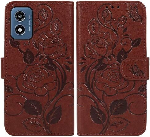 حالة من أجل Moto G Play 2024 4G/Moto G Play Gen 3 Wallet Case مع واقي شاشة زجاجي مقسّر ، حامل بطاقة الائتمان الجلدية ، غطاء الهاتف لـ Motorola Moto G Play 2024 4G Rose Gold in Kuwait