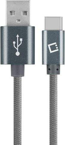 Cellet Heavy Duty Braided USB-C Charging Cable and Data Cable, Compatible with Apple iPhone 15, Samsung Galaxy Smartphones, Google Pixel, Moto Series Phones with Type-C (10-Feet, Black) in Saudi Arabia