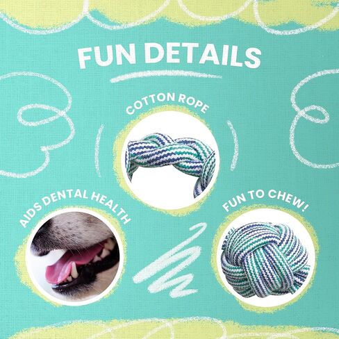 Health Extension SNUG AROOZ Spikey Beast Strong Tug Toy for Dogs, Outdoor Puppy Teething Chew Toys, Tough & Rope, (24 Inches - Assorted Colors) in Kuwait