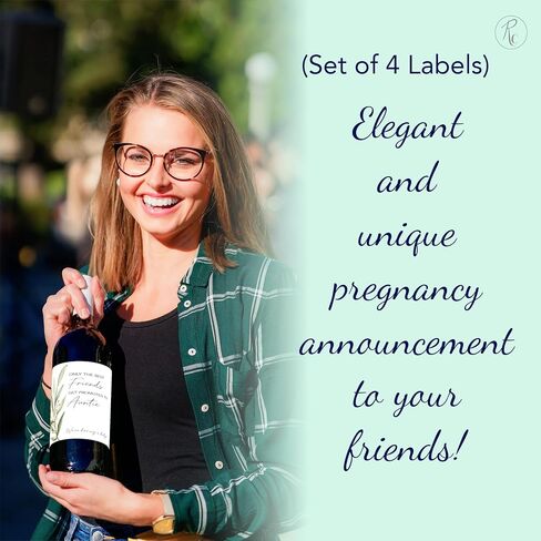 FRIENDS Pregnancy Announcement Wine Labels ● SET of 4 ● Only the Best FRIENDS Get Promoted to AUNTIE Labels, Aunties, Minimalist Pregnancy Reveal Wine Bottle Label Baby Reveal WATERPROOF A202-4F1 in Saudi Arabia