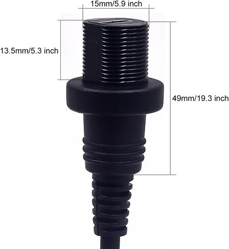 Mini USB 5 Pin Mount, 0.3 Meter Mini USB Male to Female Flush Mount Panel Mount Extension AUX Cable for Car Truck Boat Motorcycle Dashboard, Sync Charging and Data Transferring in Kuwait