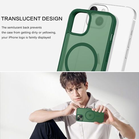 BENTOBEN Magnetic for iPhone 13 Mini Case/iPhone 12 Mini Case, [Compatible with MagSafe] Translucent Frosted Slim Shockproof Women Men Protective Case Cover for iPhone 13 Mini/12 Mini 5.4",Hot Pink in Kuwait