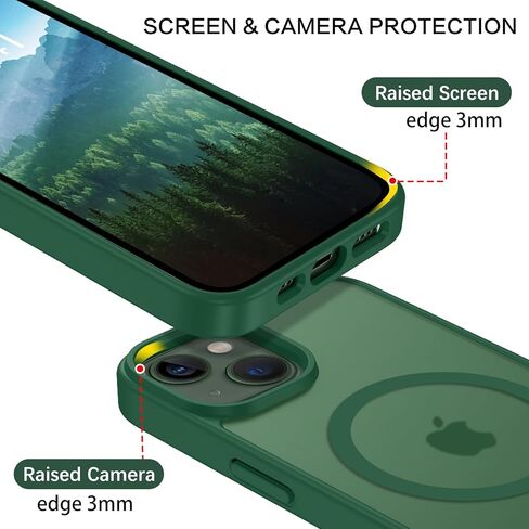 BENTOBEN Magnetic for iPhone 13 Mini Case/iPhone 12 Mini Case, [Compatible with MagSafe] Translucent Frosted Slim Shockproof Women Men Protective Case Cover for iPhone 13 Mini/12 Mini 5.4",Hot Pink in Kuwait