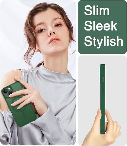 BENTOBEN Magnetic for iPhone 13 Mini Case/iPhone 12 Mini Case, [Compatible with MagSafe] Translucent Frosted Slim Shockproof Women Men Protective Case Cover for iPhone 13 Mini/12 Mini 5.4",Hot Pink in Kuwait