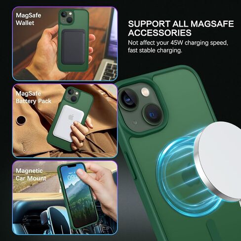 BENTOBEN Magnetic for iPhone 13 Mini Case/iPhone 12 Mini Case, [Compatible with MagSafe] Translucent Frosted Slim Shockproof Women Men Protective Case Cover for iPhone 13 Mini/12 Mini 5.4",Hot Pink in Kuwait