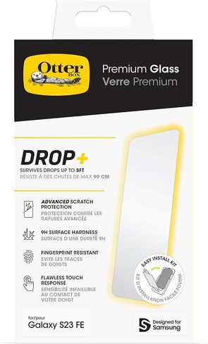 OtterBox Galaxy S23 FE Glass Screen Protector, scratch protection, flawless clarity, fingerprint resistant in Saudi Arabia