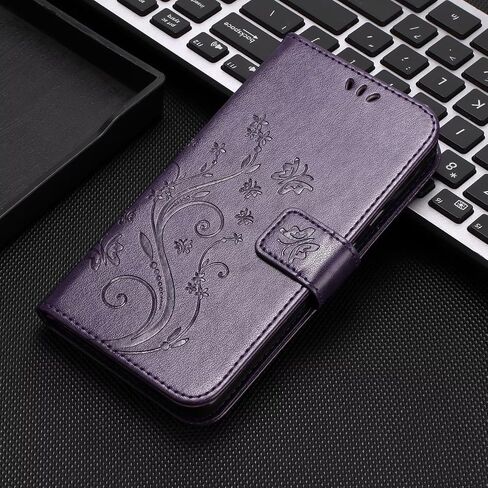 for iPhone 14 Pro Wallet Case for Women,iPhone 14 Pro Case with Card Holder Leather Kickstand Magnetic Shockproof Cover for iPhone 14 Pro 6.1 Inch (Floral-Red) in Saudi Arabia