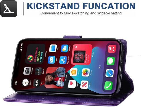 for iPhone 14 Pro Wallet Case for Women,iPhone 14 Pro Case with Card Holder Leather Kickstand Magnetic Shockproof Cover for iPhone 14 Pro 6.1 Inch (Floral-Red) in Saudi Arabia